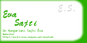 eva sajti business card